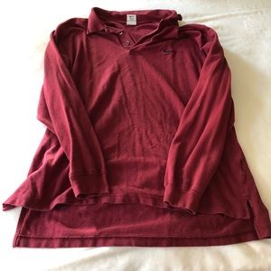 Long sleeve maroon Nike Polo